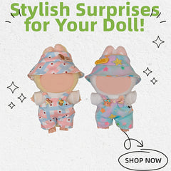 Doll Fisherman Outfit Set with Hat and Overalls 6-9 inch Dolls