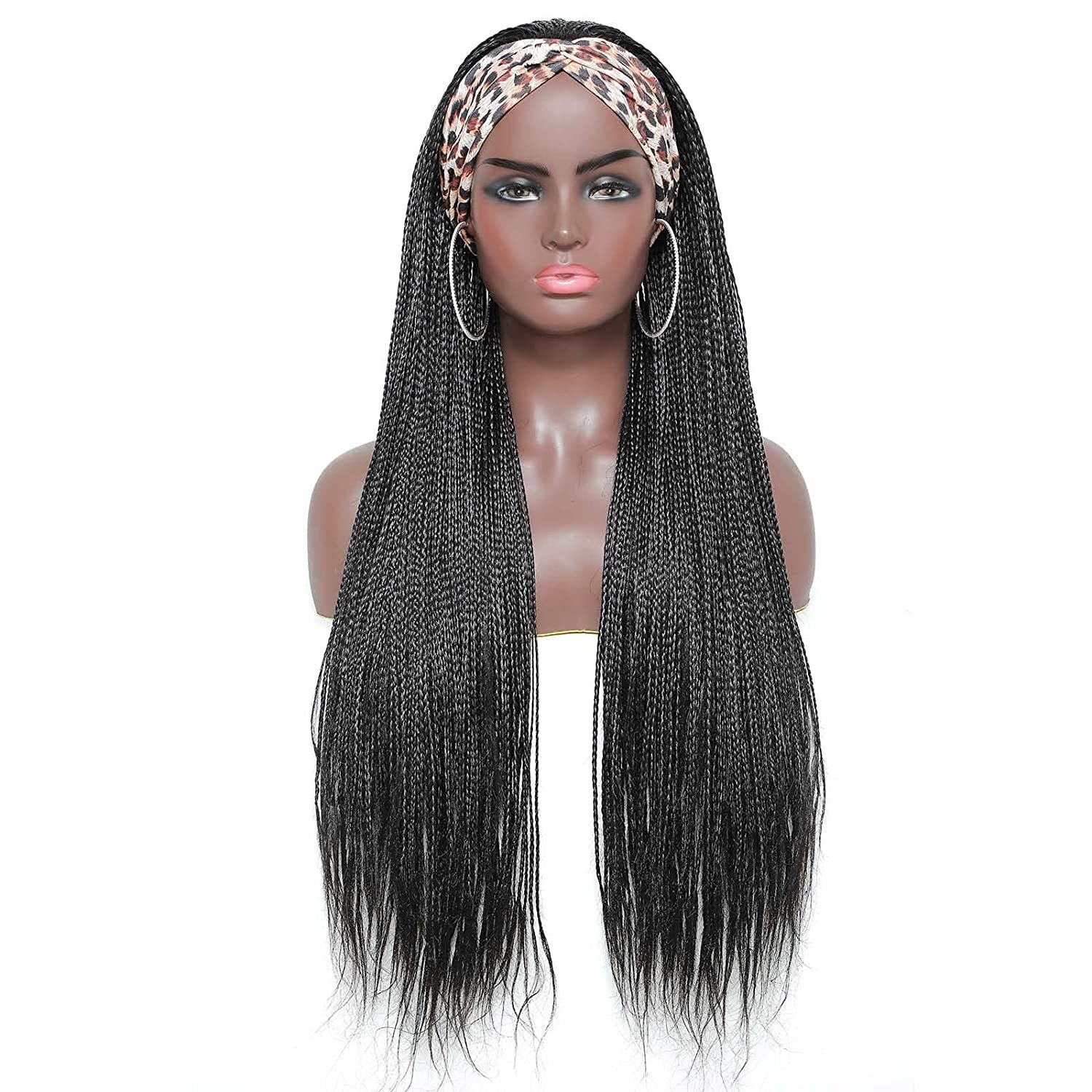 Ombre Long Braided Headband Wig For Women