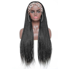 Ombre Long Braided Headband Wig For Women