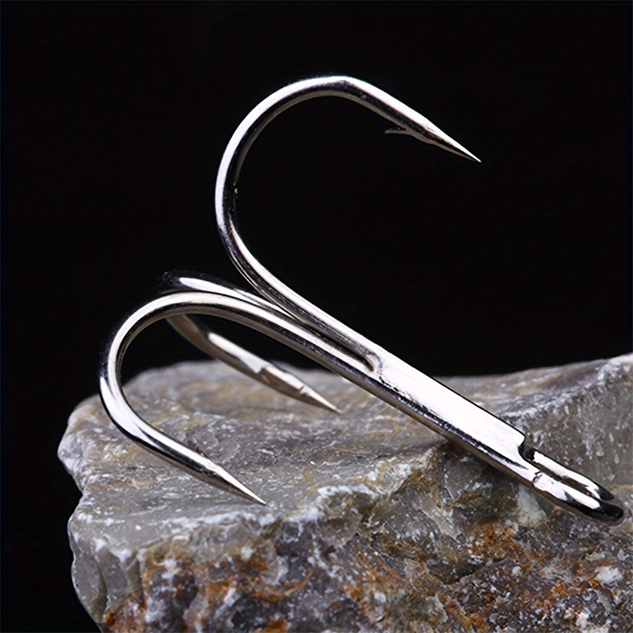 75pcs No 1-14 Iron Treble Hooks Fishing Accessories