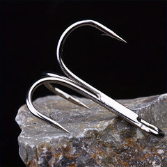 75pcs No 1-14 Iron Treble Hooks Fishing Accessories