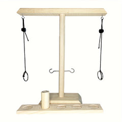 Adjustable Ring Toss Game for Adults - Wooden Hook