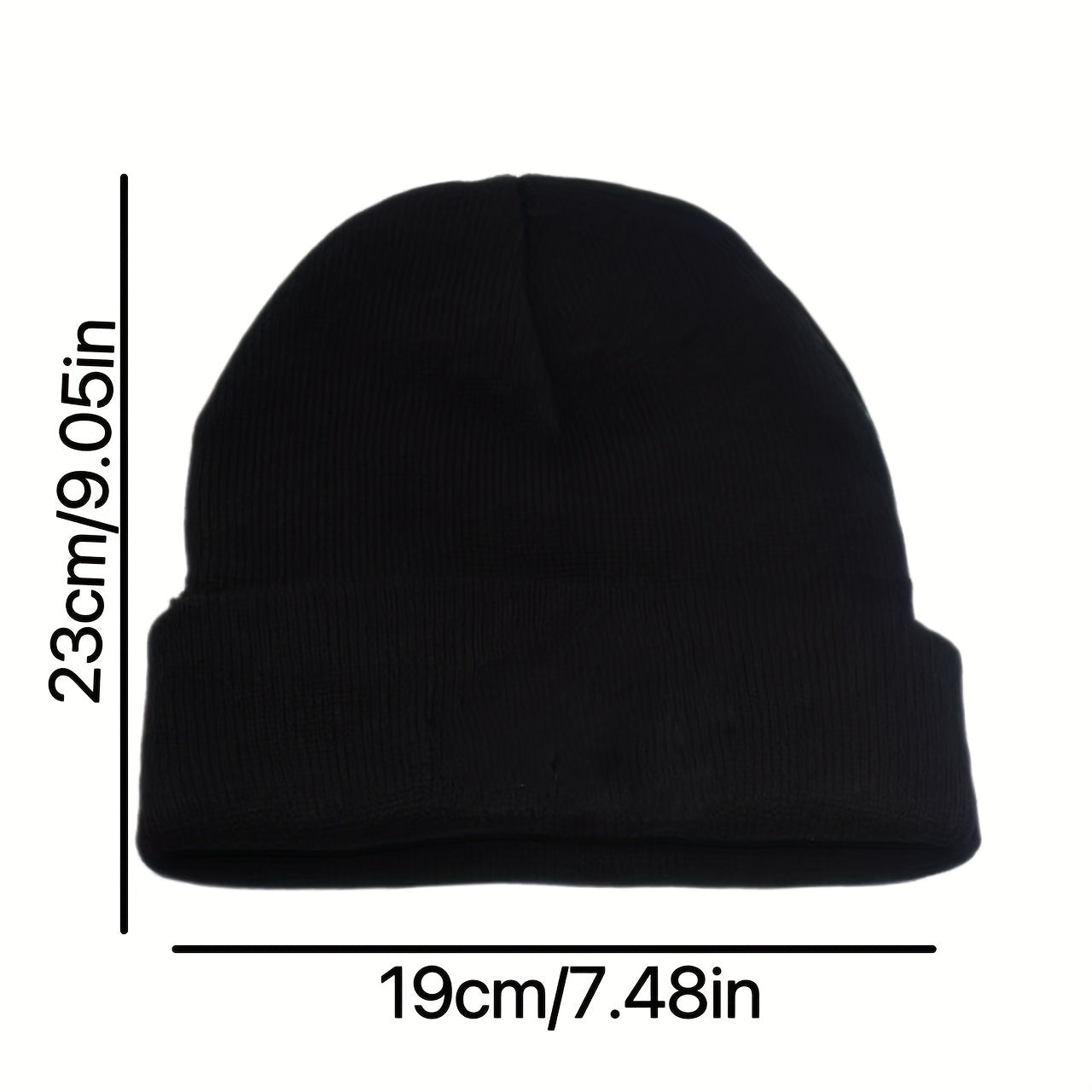 Happy Face Knit Cuffed Beanie Hat