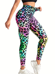 Leopard Print Yoga Leggings High Waist Workout Tight Pants