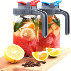 Airtight Mason Jar Lid with Handle and Pour Spout - Ideal for Lemon