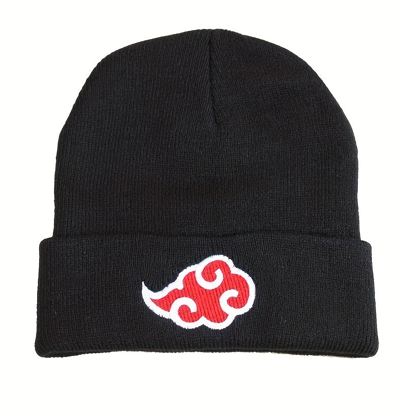 Cloud Embroidery Beanie Solid Knit Hat Hip Hop Cap