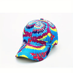 Unisex Tie Dye Sunshade Adjustable Baseball Cap