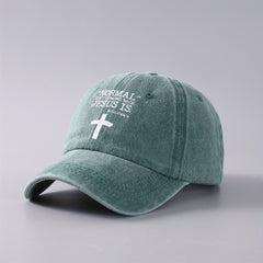 Vintage Cotton Sunshade Cross Print Baseball Cap