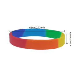Rainbow Silicone Bracelet Sporty Style Wristband