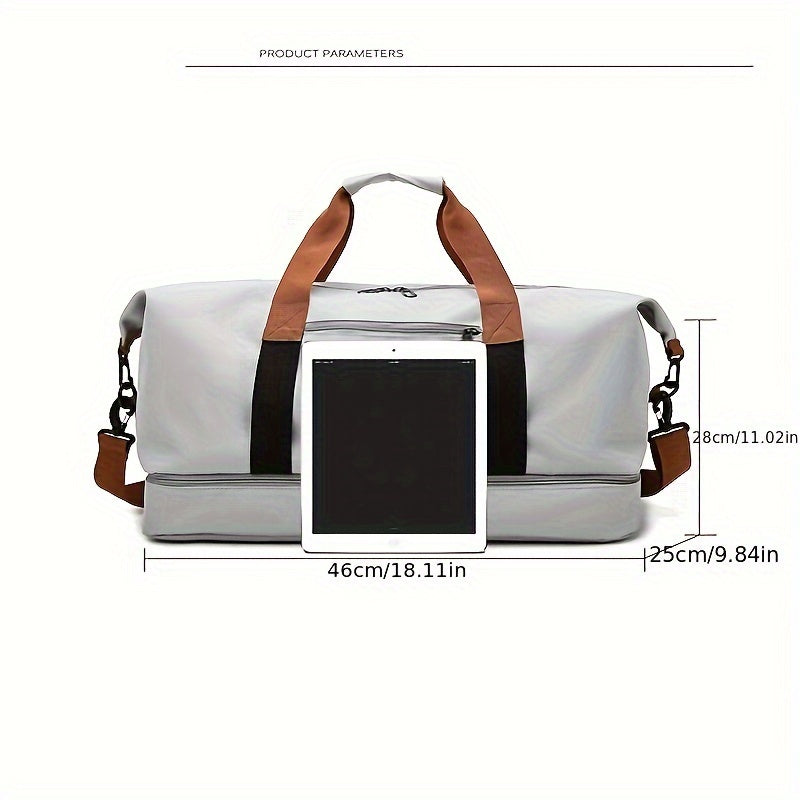 Large Capacity Luggage Bag with Wet Separation Shoe Bag