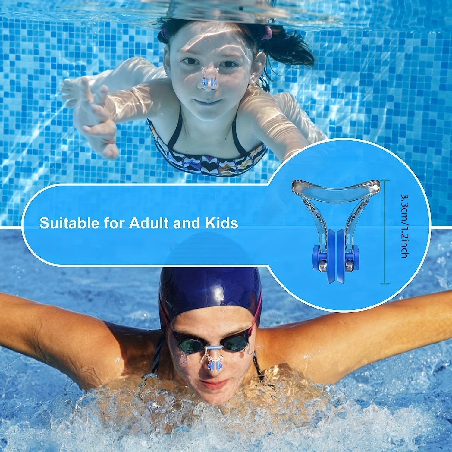 10pcs Mixed Silicone Swimming Nose Clips - Waterproof Nose Clips