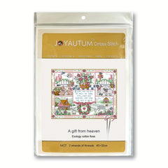 Christmas Cross Stitch 14CT God's Gift Cartoon DIY