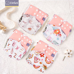 Elinfant 4pcs Reusable Waterproof Baby Cloth Diaper