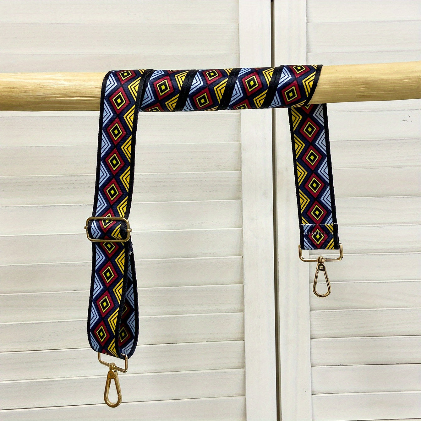 Adjustable Geometric Pattern Bag Strap for Shoulder Bag