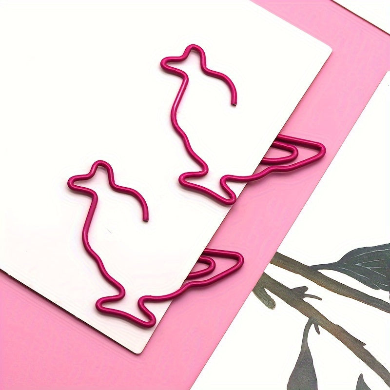 24pcs Chickens Metal Paper Clips Bookmarks Office School Stationery