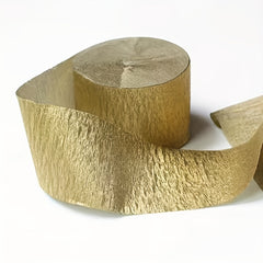 Crepe Paper Streamers Rolls Silvery & Golden 24.99m Long 4.57cm Wide