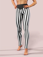 Striped Stretch Fitness Leggings