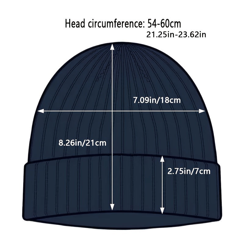 Men's Embroidered Knitted Hat Warm Pullover Street Hip-hop Hat
