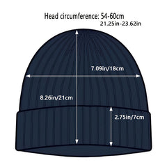 Men's Embroidered Knitted Hat Warm Pullover Street Hip-hop Hat