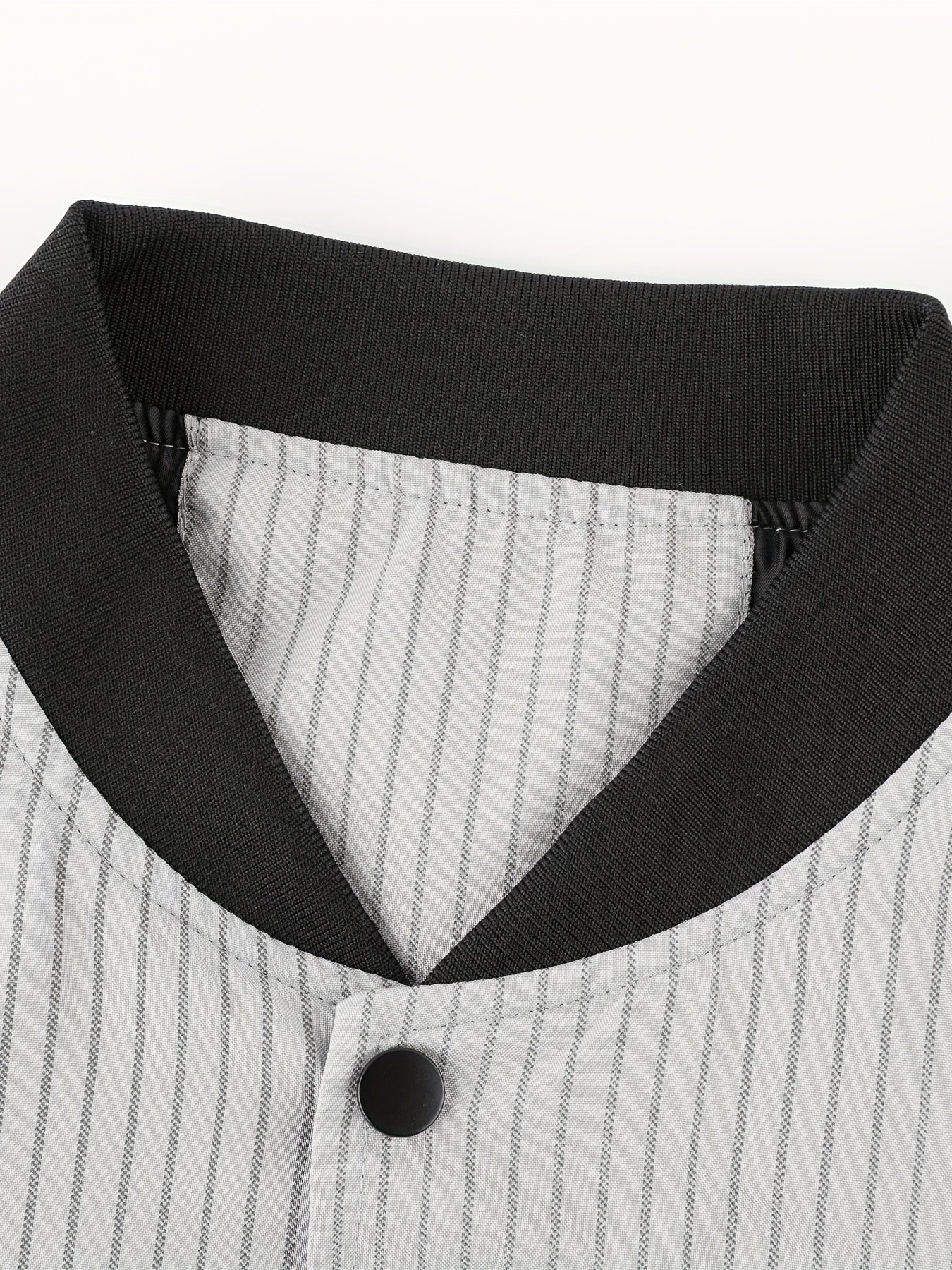 Preppy Style Block Letter Print Jacket Men's Baseball Collar Coat