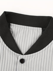 Preppy Style Block Letter Print Jacket Men's Baseball Collar Coat