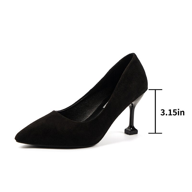 Women's Pointed Toe High Heels Slip On Stiletto Court Pumps