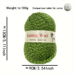 5pcs AB Dyed Wool Thread Australian Wool 80 Anti-pilling Fiber 20