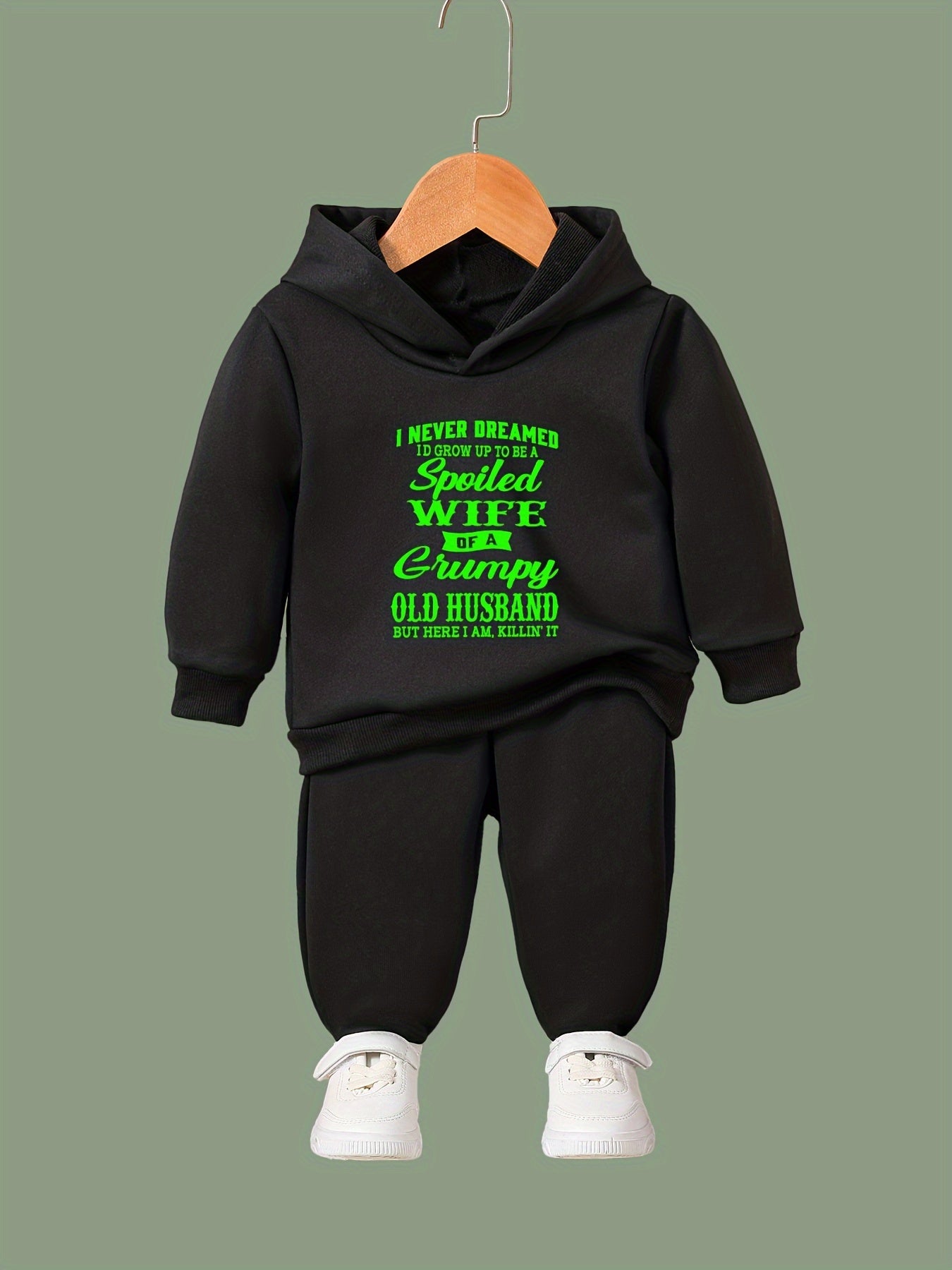 NEVER DREAMED 2pcs Set Girls Casual Comfy Activewear Set For Spring Fall Sports