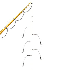 Fishing Hook Set High Carbon Steel Hooks with Stainless Steel Wire Sizes 6 12