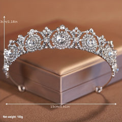 Silvery Crystal Headband Rhinestone Tiara Hair Accessories