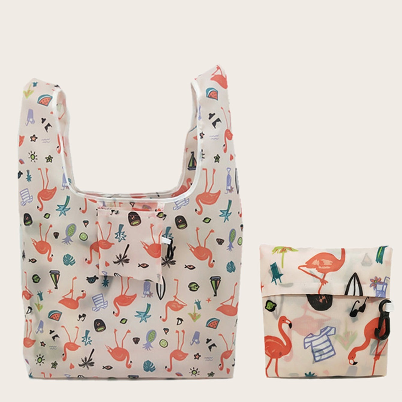 Folding Square Shopping Bag Portable Storage Bag 53x09cm 38x0cm