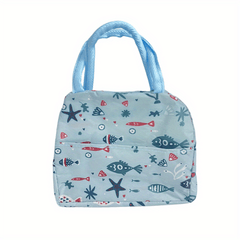 Printed Insulated Lunch Bag Reusable Aluminum Foil Lunch Box