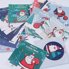 30 Pcs Christmas Greeting Card Mini Xmas Blessing Card Year Gift Postcard