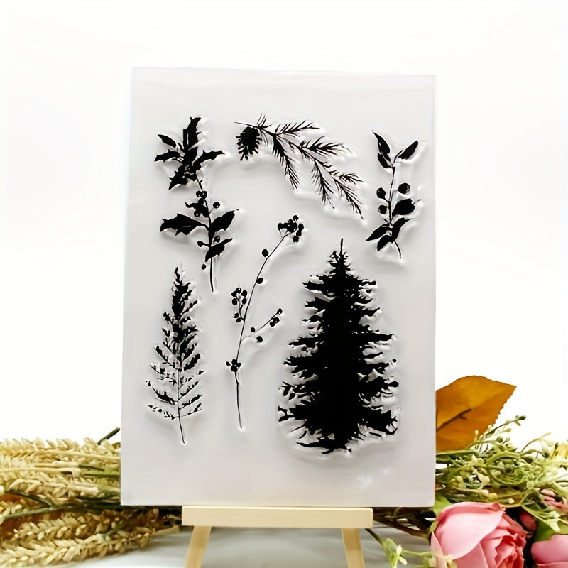 Branch Stamp Painting Tool DIY Scrapbook Decoration Silicone Clear