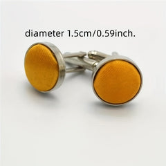 Men's Small Round Business Cufflinks