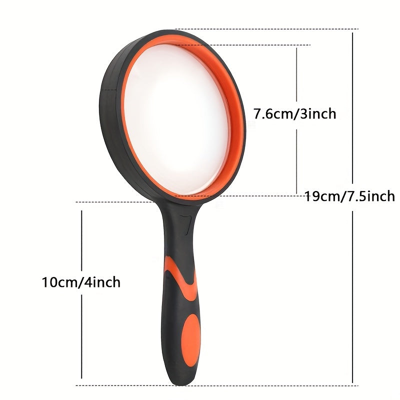 Handheld Magnifying Glass 10X Real Glass Lens