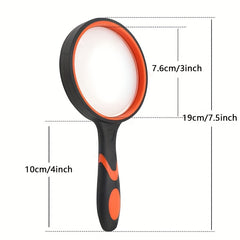 Handheld Magnifying Glass 10X Real Glass Lens