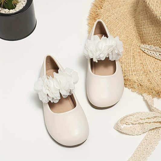Girls Solid Flat Shoes Lightweight Dress Shoes for Party Spring
