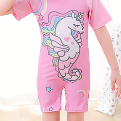 Toddler Girls Unicorn Graphic One Piece Swimsuit