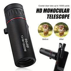 Portable Monocular Telescope 10x Magnification for Outdoor Camping Travel