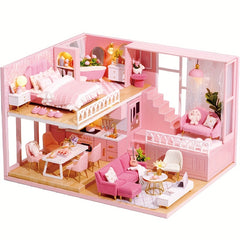 Girl Princess DIY Dollhouse Kit Assembled Building Model with Furniture