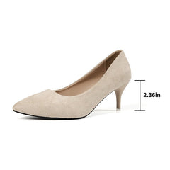 Women's Pointed Toe High Heels Slip On Court Pumps