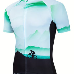 Reflective Men's Cycling Jersey with Pockets