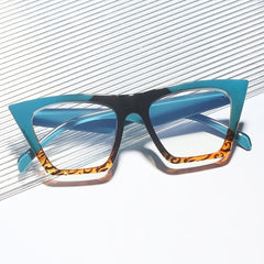Fashionable Square Eyeglasses Frame with Light Blocking Clear Lens