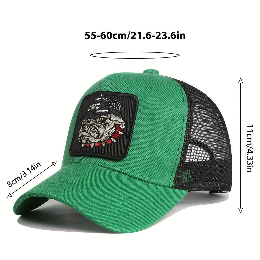 Dog Head Summer Baseball Cap Unisex Mesh Truck Driver Hat Camouflage Embroidery