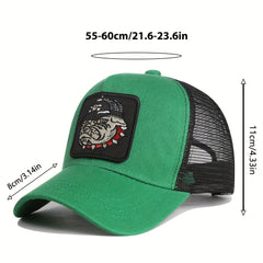 Dog Head Summer Baseball Cap Unisex Mesh Truck Driver Hat Camouflage Embroidery