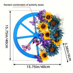 Sunflower Wheel Christmas Garland Hanging Decorations