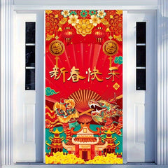 Chinese Year Door Banner Dragon Year Spring Decoration Supplies