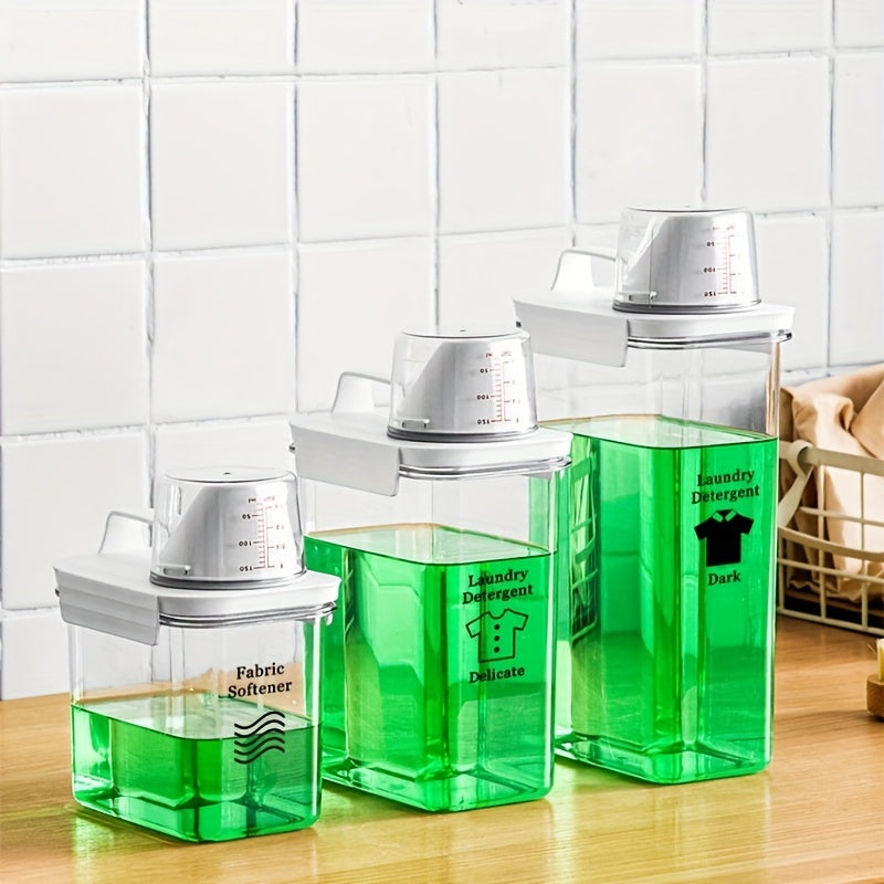 Airtight Laundry Detergent Container with Measuring Cup