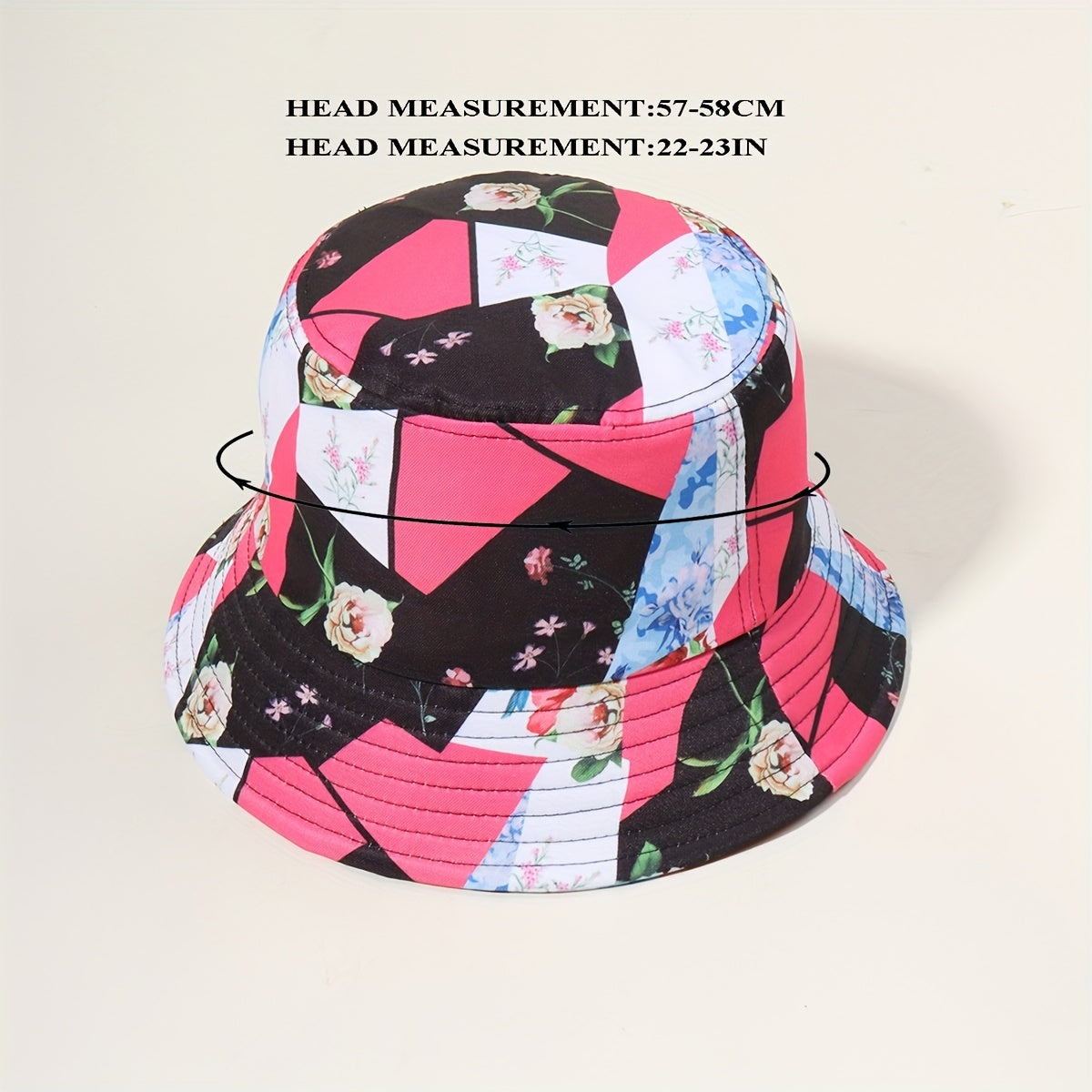 Rose Print Fisherman Hat & Pink Bucket Hat